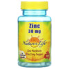 Thuốc bổ Nature's Life Zinc 30 mg 50 Vegetarian Capsules 040647004344