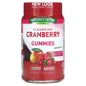 Thuốc bổ Nature's Truth Cleansing Cranberry Gummies Natural Cranberry Mango 60 Vegan Gummies 840093116628