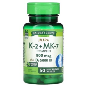 Thuốc bổ Nature's Truth K-2 + MK-7 Complex 800 mcg 50 Quick Release Capsules 840093105332
