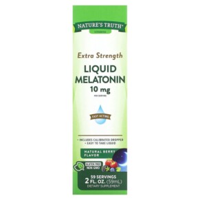 Thuốc bổ Nature's Truth Liquid Melatonin Natural Berry 10 mg 2 fl oz (59 ml) 840093112132