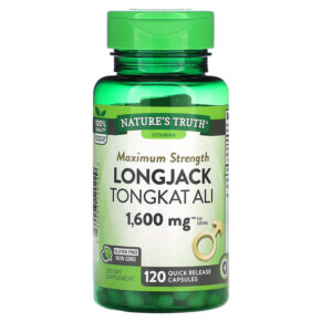 Thuốc bổ Nature's Truth Longjack Tongkat Ali 800 mg 120 Quick Release Capsules 840093120229