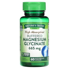 Thuốc bổ Nature's Truth Magnesium Glycinate High Absorption 665 mg 60 Quick Release Capsules 840093111364