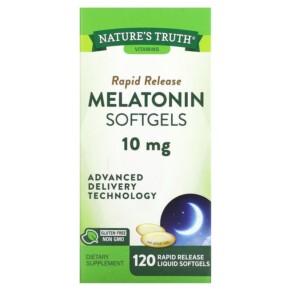 Thuốc bổ Nature's Truth Melatonin Softgels 10 mg 120 Rapid Release Liquid Softgels 840093115430