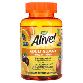 Thuốc bổ Nature's Way Alive! Adult Gummy Multivitamin Delicious Fruit 50 Gummies 033674157879