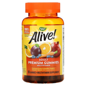 Thuốc bổ Nature's Way Alive! Adult Premium Gummies Multivitamin Grape and Cherry 90 Gummies 033674158173
