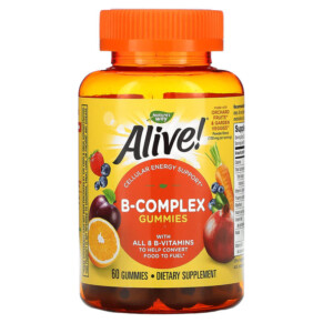 Thuốc bổ Nature's Way Alive! B-Complex Gummies Mango 60 Gummies 033674104835