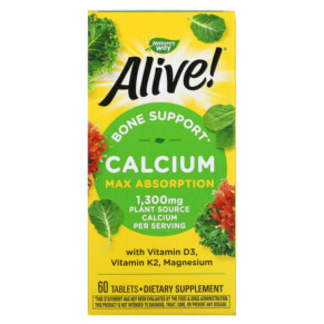 Thuốc bổ Nature's Way Alive! Calcium Max Absorption 325 mg 60 Tablets 033674158388