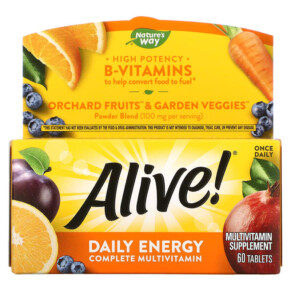 Thuốc bổ Nature's Way Alive! Daily Energy Complete Multivitamin 60 Tablets 033674601921