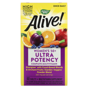 Thuốc bổ Nature's Way Alive! Once Daily Women's 50+ Ultra Potency Complete Multivitamin 60 Tablets 033674156926