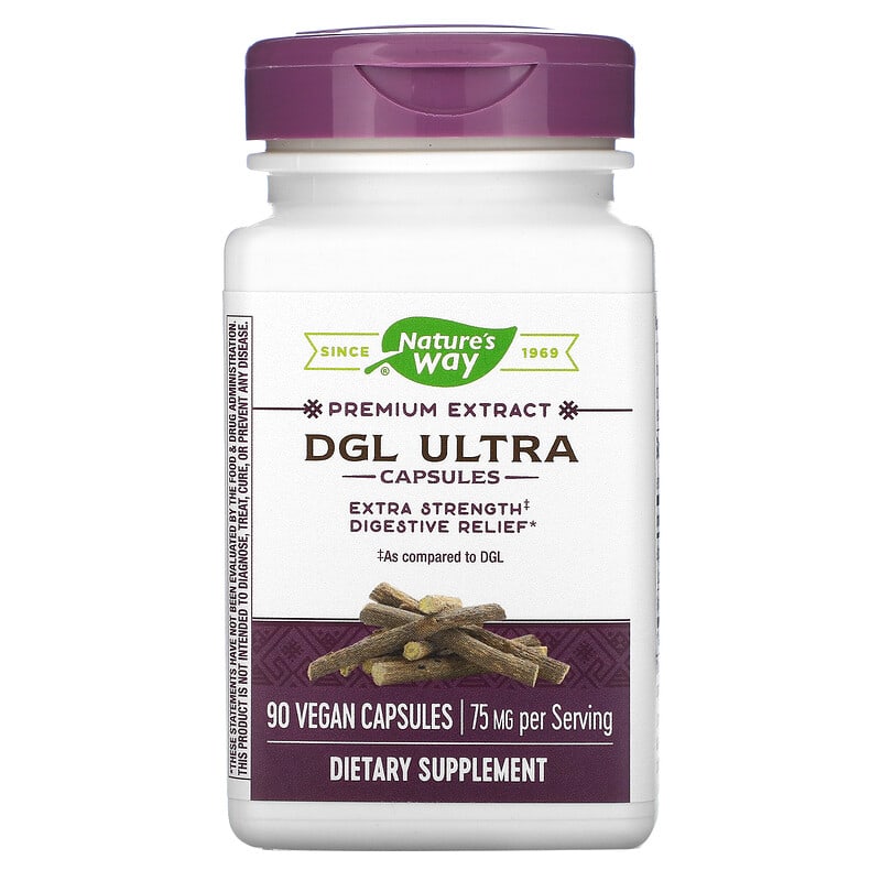 Nature's Way DGL Ultra 75 mg 90 Vegan Capsules 6 Thực phẩm chức năng Nature's Way DGL Ultra 75 mg 90 Vegan Capsules 033674129159