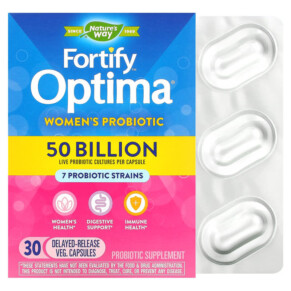 Thuốc bổ Nature's Way Fortify Optima Women's Probiotic 50 Billion 30 Delayed Release Veg. Capsules 033674103364