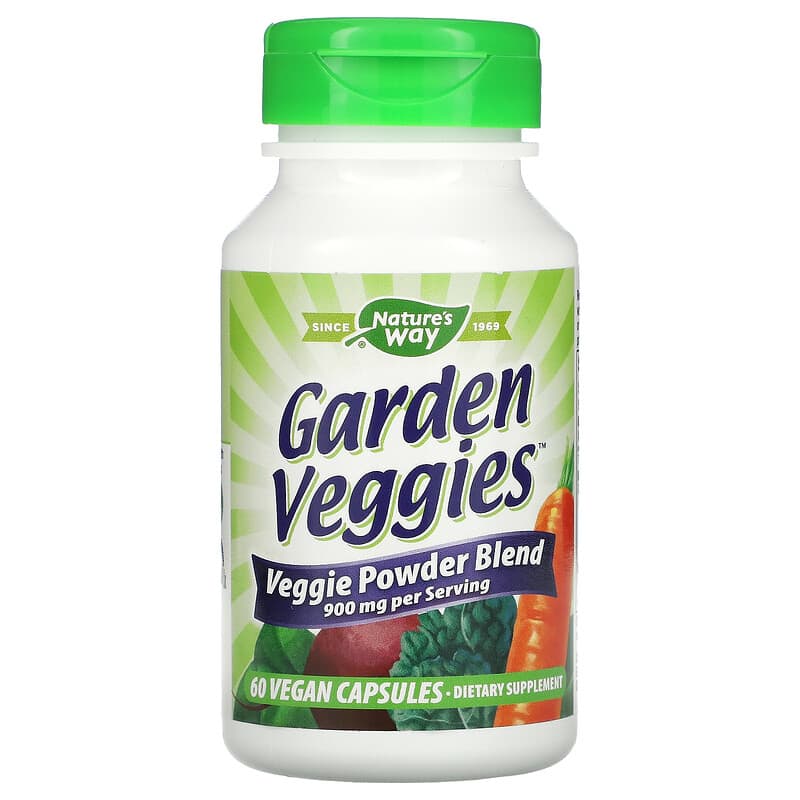 Nature's Way Garden Veggies 60 Vegan Capsules 6 Thực phẩm chức năng Nature's Way Garden Veggies 60 Vegan Capsules 033674147931