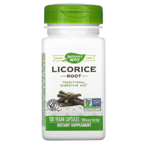 Thuốc bổ Nature's Way Licorice Root 450 mg 100 Vegan Capsules 033674146002