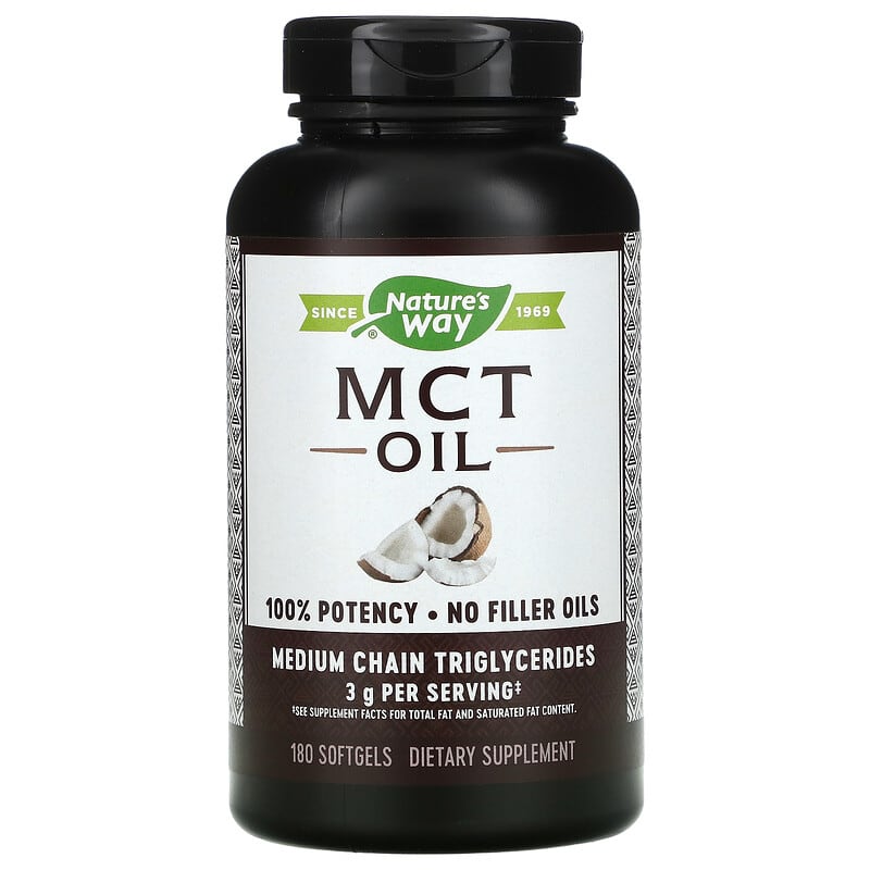 Nature's Way MCT Oil 180 Softgels 6 Thực phẩm chức năng Nature's Way MCT Oil 180 Softgels 033674121146