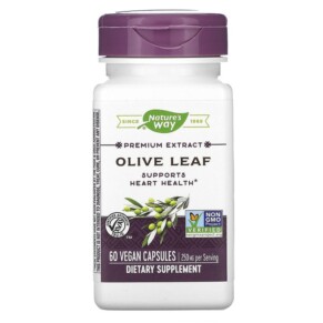 Thuốc bổ Nature's Way Premium Extract Olive Leaf 250 mg 60 Vegan Capsules 033674640005