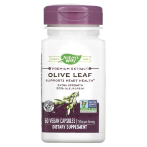 Thuốc bổ Nature's Way Premium Extract Olive Leaf 250 mg 60 Vegan Capsules 033674154809