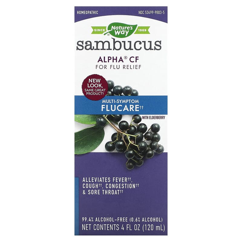 Nature's Way Sambucus Alpha CF Multi-Symptom Flucare With Elderberry 4 fl oz (120 ml) 6 Thực phẩm chức năng Nature's Way Sambucus Alpha CF Multi-Symptom Flucare With Elderberry 4 fl oz (120 ml) 033674158036