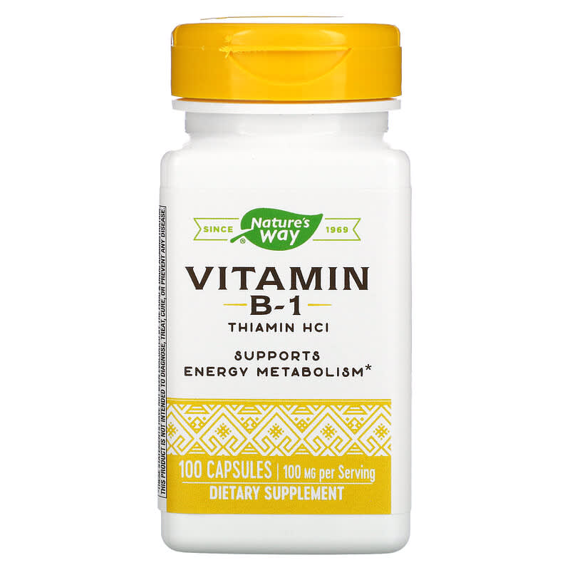 Nature's Way Vitamin B-1 100 mg 100 Capsules 6 Thực phẩm chức năng Nature's Way Vitamin B-1 100 mg 100 Capsules 033674404119