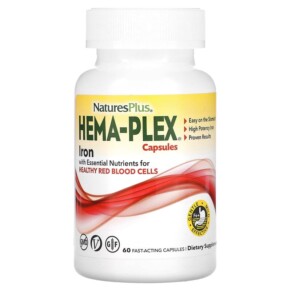 Thuốc bổ NaturesPlus Hema-Plex 60 Fast-Acting Capsules 097467037724