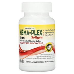 Thuốc bổ NaturesPlus Hema-Plex 60 Fast-Acting Softgels 097467376915