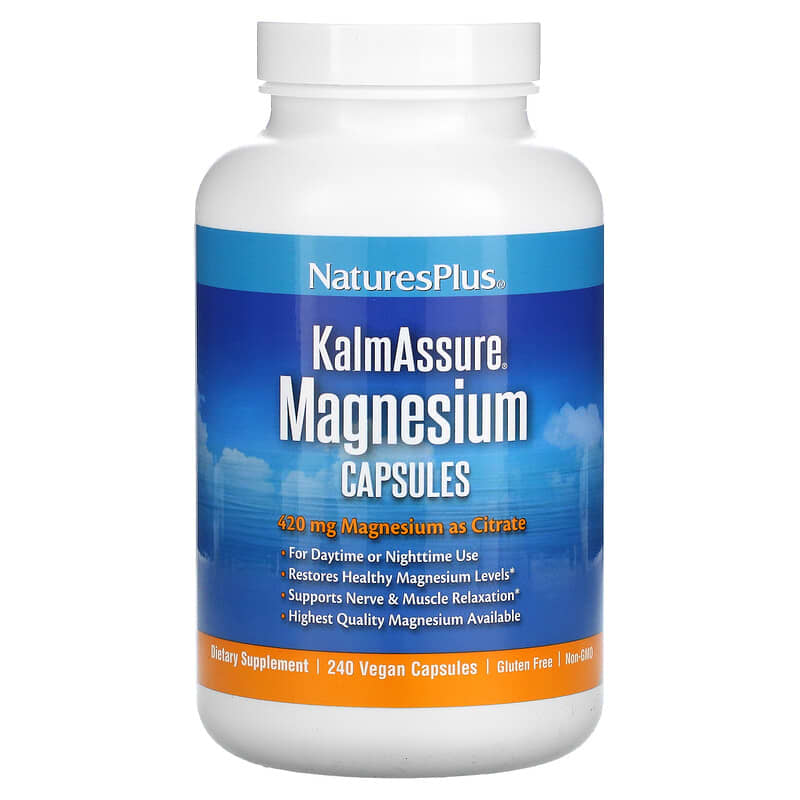 NaturesPlus KalmAssure Magnesium 105 mg 240 Vegan Capsules 6 Thực phẩm chức năng NaturesPlus KalmAssure Magnesium 105 mg 240 Vegan Capsules 097467336032