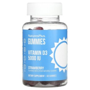 Thuốc bổ NaturesPlus Vitamin D3 Gummies Strawberry 5.000 IU 60 Gummies 097467104747