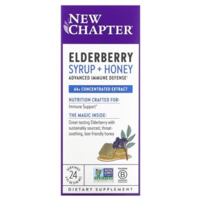 Thuốc bổ New Chapter Elderberry Syrup + Honey 4 fl oz (118 ml) 727783902733