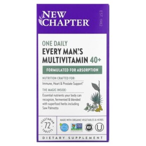 Thuốc bổ New Chapter Every Man's One Daily 40+ Multivitamin 72 Vegetarian Tablets 727783003713