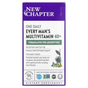 Thuốc bổ New Chapter Every Man's One Daily 40+ Multivitamin 96 Vegetarian Tablets 727783003737