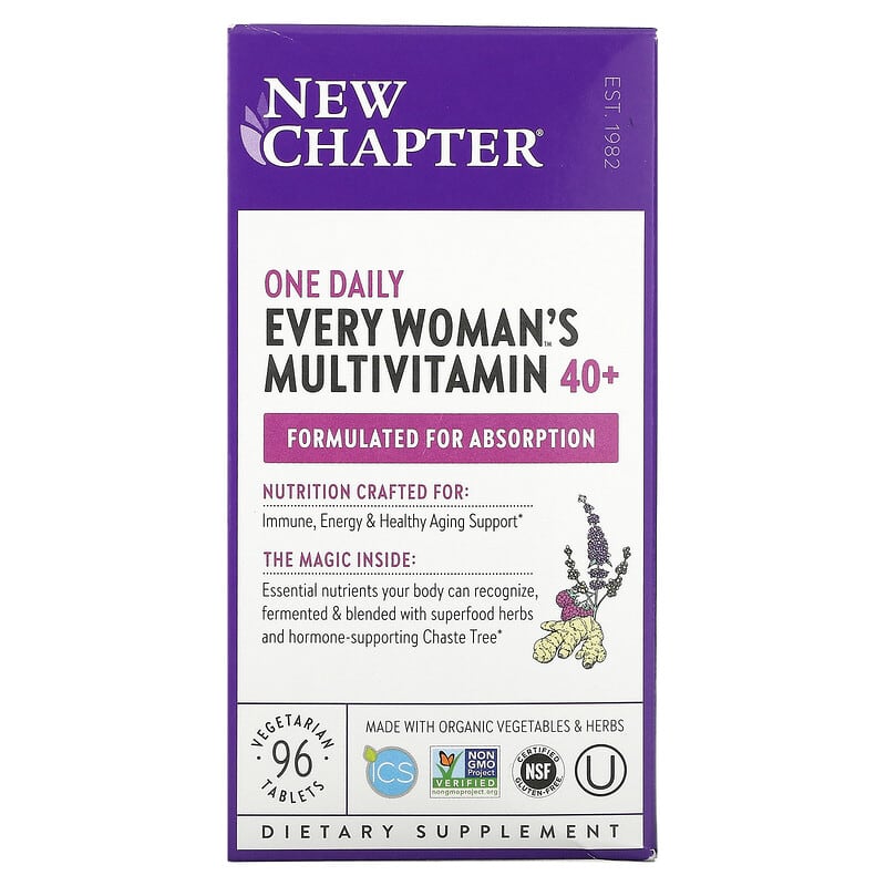 New Chapter Every Woman's One Daily 40+ Multivitamin 96 Vegetarian Tablets 6 Thực phẩm chức năng New Chapter Every Woman's One Daily 40+ Multivitamin 96 Vegetarian Tablets 727783003645