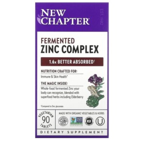 Thuốc bổ New Chapter Fermented Zinc Complex 90 Vegetarian Tablets 727783903563