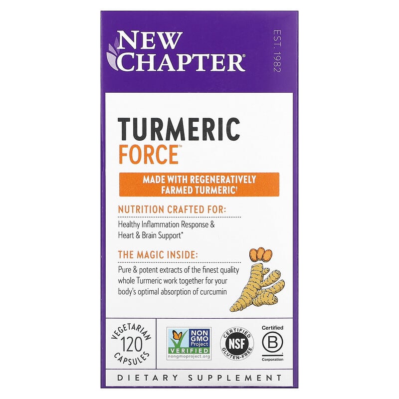 New Chapter Turmeric Force 120 Vegetarian Capsules 6 Thực phẩm chức năng New Chapter Turmeric Force 120 Vegetarian Capsules 727783900456