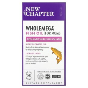 Thuốc bổ New Chapter Wholemega Fish Oil for Moms 180 Softgels 727783901958