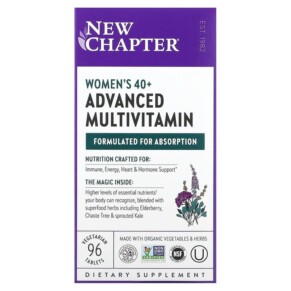 Thuốc bổ New Chapter Women's 40+ Advanced Multivitamin 96 Vegetarian Tablets 727783003119