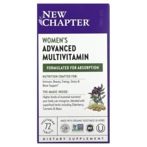 Thuốc bổ New Chapter Women's Advanced Multivitamin 72 Vegetarian Tablets 727783003034