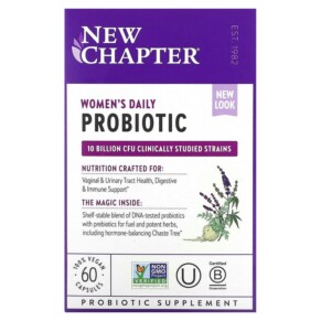 Thuốc bổ New Chapter Women's Daily Probiotic 10 Billion CFU 60 Vegan Capsules 727783902283