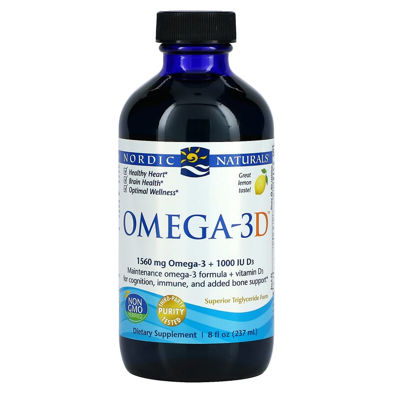 Nordic Naturals Omega-3D Lemon 8 fl oz (237 ml) 6 Thực phẩm chức năng Nordic Naturals Omega-3D Lemon 8 fl oz (237 ml) 768990027659