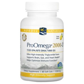 Thuốc bổ Nordic Naturals ProOmega 2000-D Lemon 1250 mg 60 Soft Gels 768990121340