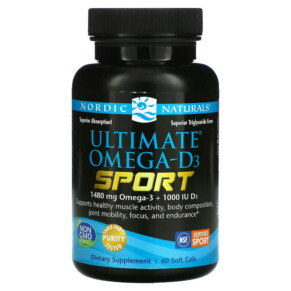 Thuốc bổ Nordic Naturals Ultimate Omega-D3 Sport 60 Soft Gels 768990018084