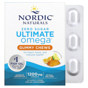 Thuốc bổ Nordic Naturals Ultimate Omega Tropical Fruit 600 mg 54 Gummy Chews 768990018039