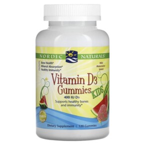 Thuốc bổ Nordic Naturals Vitamin D3 Gummies Kids Ages 3+ Wild Watermelon Splash 400 IU 120 Gummies 768990311512