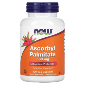 Thuốc bổ NOW Foods Ascorbyl Palmitate 500 mg 100 Veg Capsules 733739006080