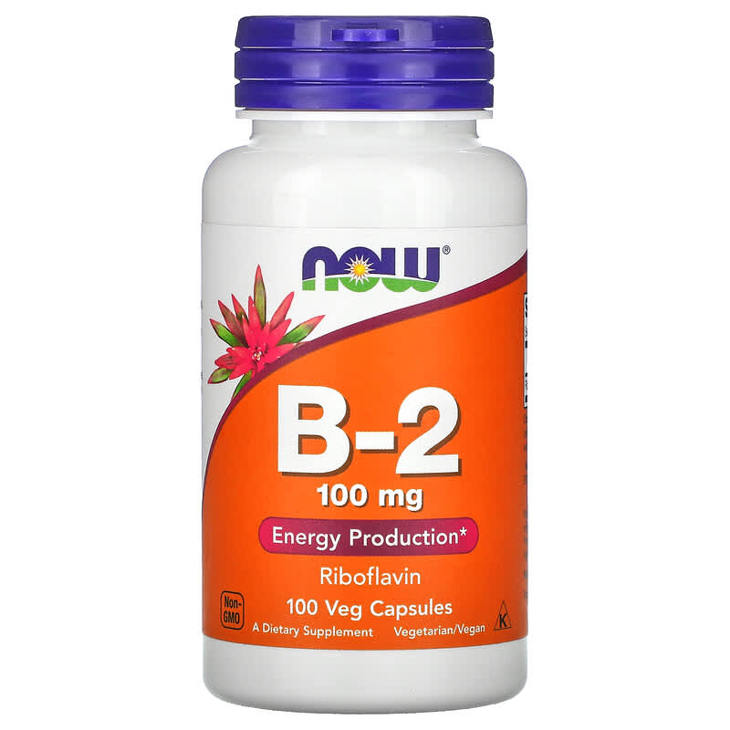 NOW Foods B-2 100 mg 100 Veg Capsules 6 Thực phẩm chức năng NOW Foods B-2 100 mg 100 Veg Capsules 733739004475