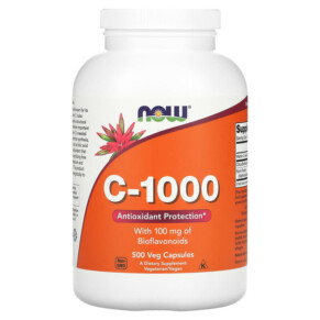 Thuốc bổ NOW Foods C-1000 500 Veg Capsules 733739006936
