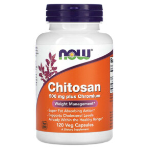 Thuốc bổ NOW Foods Chitosan Plus Chromium 500 mg 120 Veg Capsules 733739020253