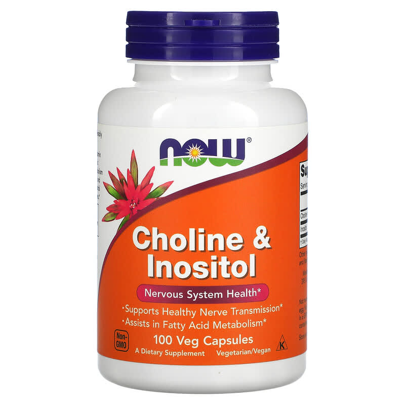 NOW Foods Choline & Inositol 100 Veg Capsules 6 Thực phẩm chức năng NOW Foods Choline & Inositol 100 Veg Capsules 733739004703