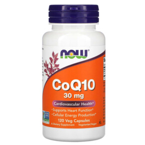 Thuốc bổ NOW Foods CoQ10 30 mg 120 Veg Capsules 733739031884