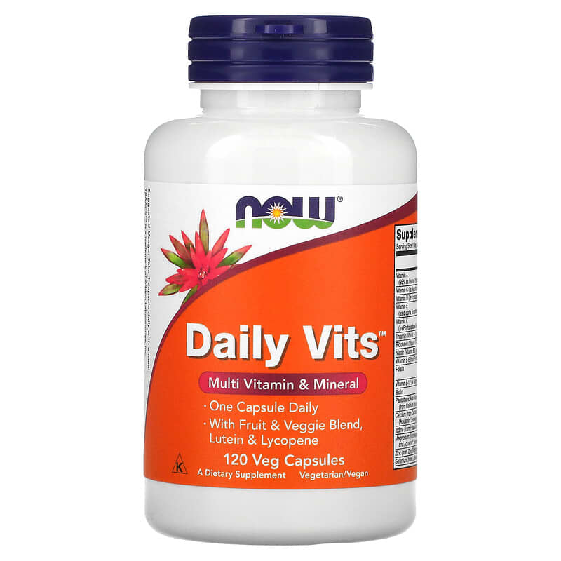 NOW Foods Daily Vits Multi Vitamin & Mineral 120 Veg Capsules 6 Thực phẩm chức năng NOW Foods Daily Vits Multi Vitamin & Mineral 120 Veg Capsules 733739037763