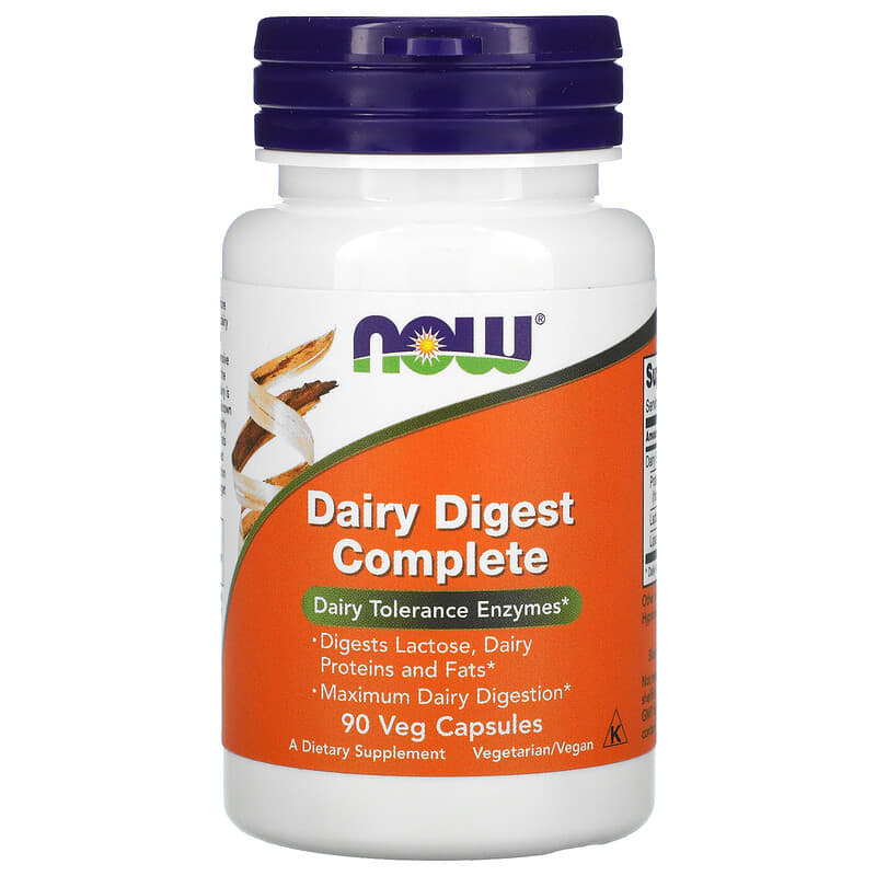 NOW Foods Dairy Digest Complete 90 Veg Capsules 6 Thực phẩm chức năng NOW Foods Dairy Digest Complete 90 Veg Capsules 733739029560