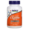Thuốc bổ NOW Foods Double Strength L-Lysine 1.000 mg 100 Tablets 733739001139